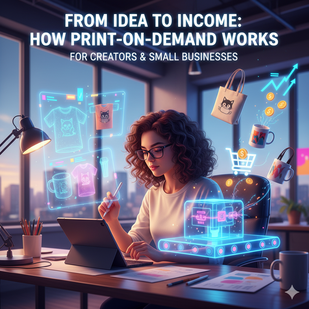 From Idea to Income: How Print-On-Demand Works for Creators & Small Businesses